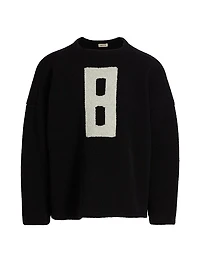 Boucle Square-Neck Relaxed Sweater
