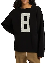 Boucle Square-Neck Relaxed Sweater