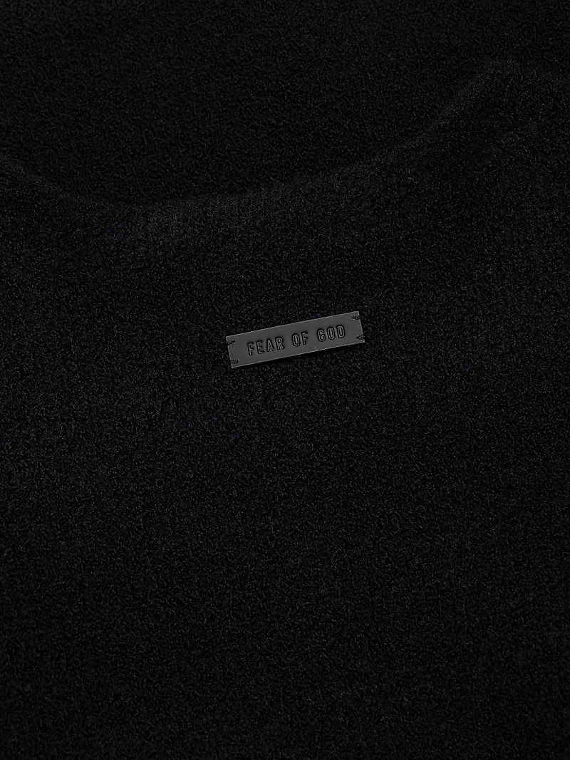 Boucle Square-Neck Relaxed Sweater