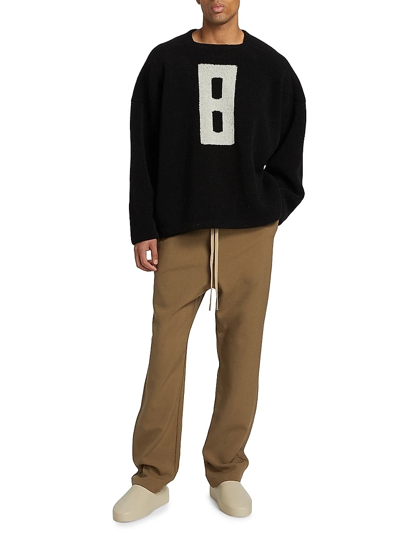 Boucle Square-Neck Relaxed Sweater