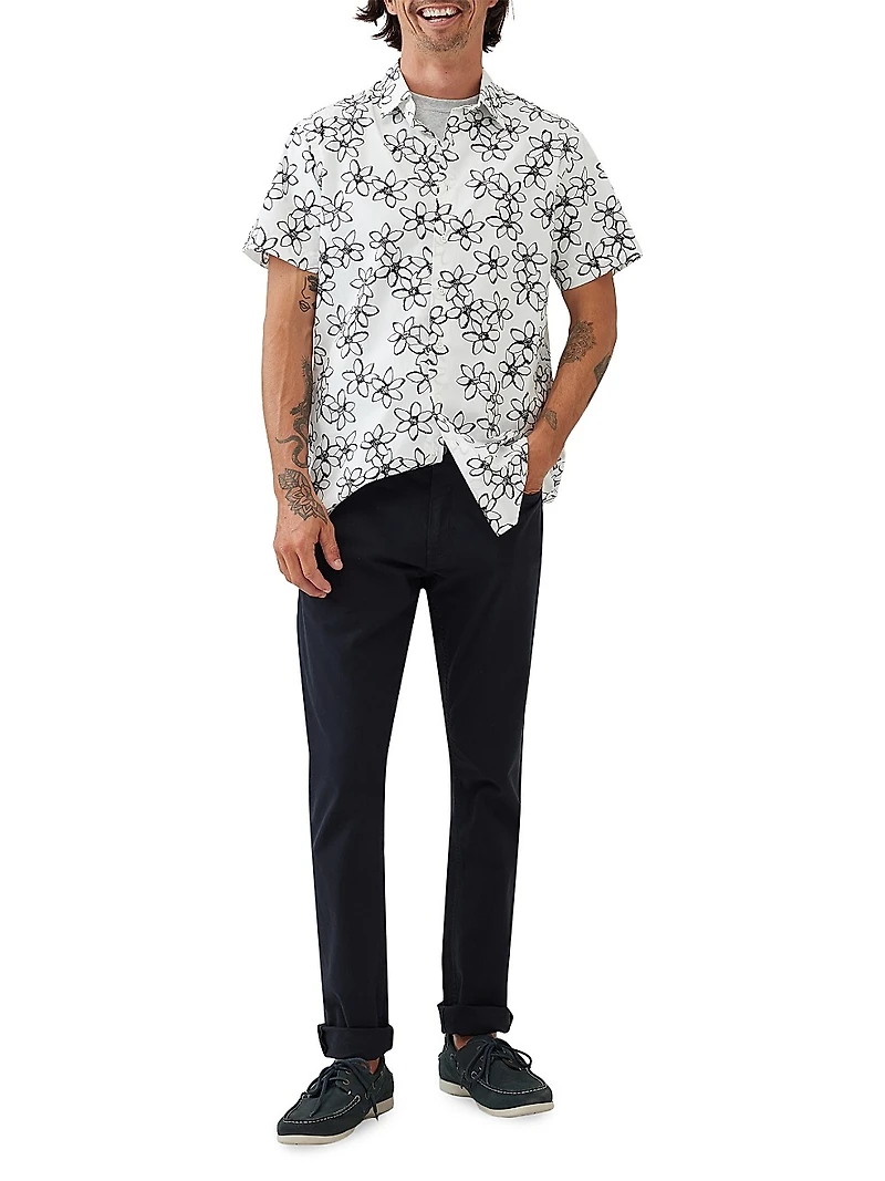 Wingrove Floral Cotton Slim-Fit Shirt