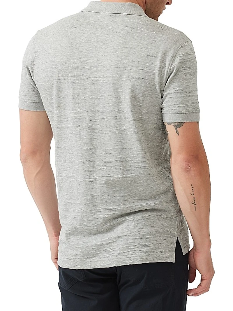 Banks Road Jacquard Cotton Slim-Fit Polo Shirt