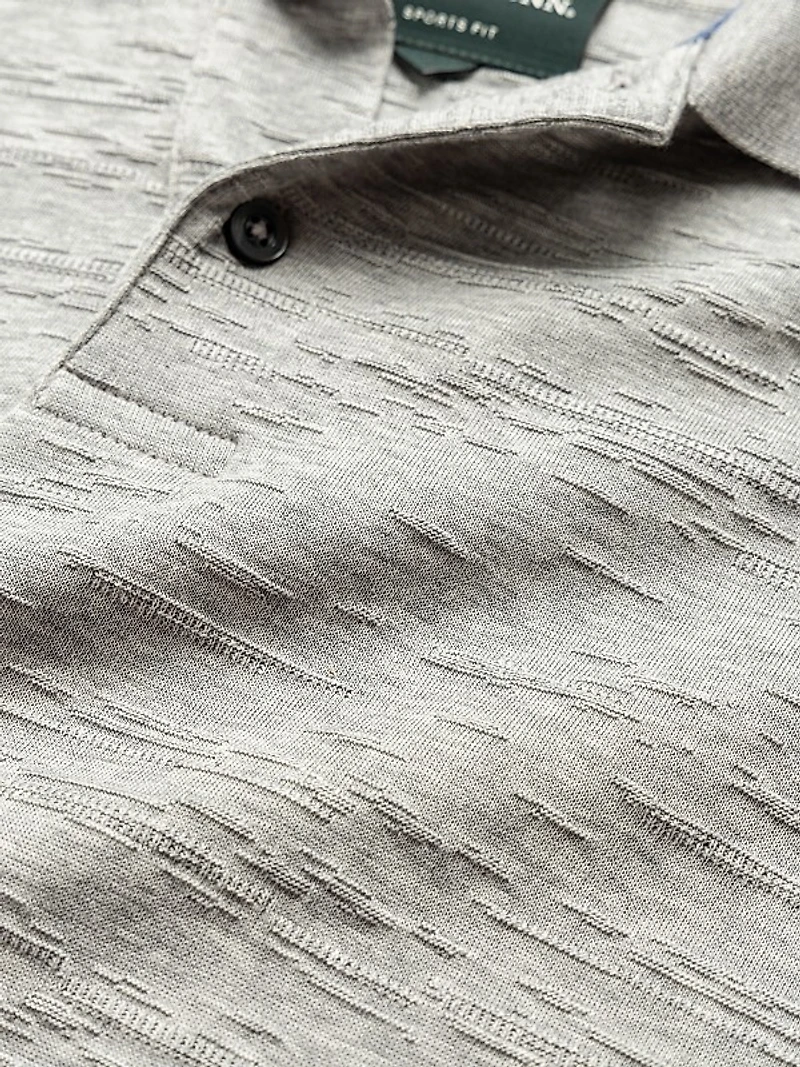 Banks Road Jacquard Cotton Slim-Fit Polo Shirt