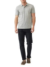 Banks Road Jacquard Cotton Slim-Fit Polo Shirt