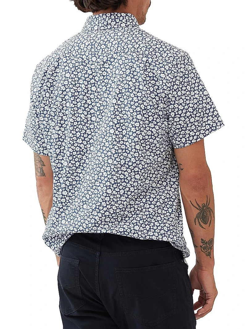 Bolton Street Abstfract Cotton Slim-Fit Shirt