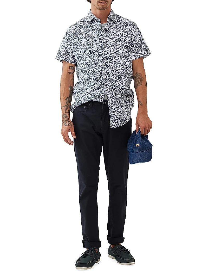 Bolton Street Abstfract Cotton Slim-Fit Shirt