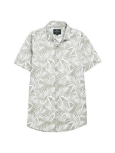 Montcalm Palm Leaf Print Short-Sleeve Shirt