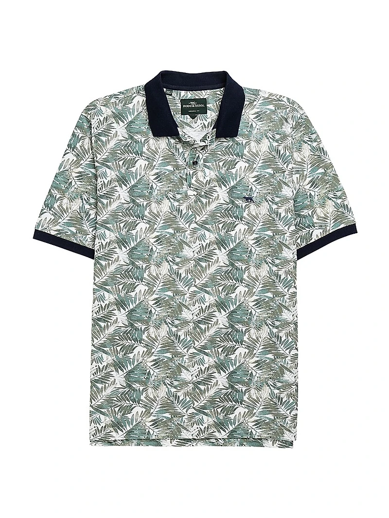 Arundel Palm Leaf Cotton Polo Shirt
