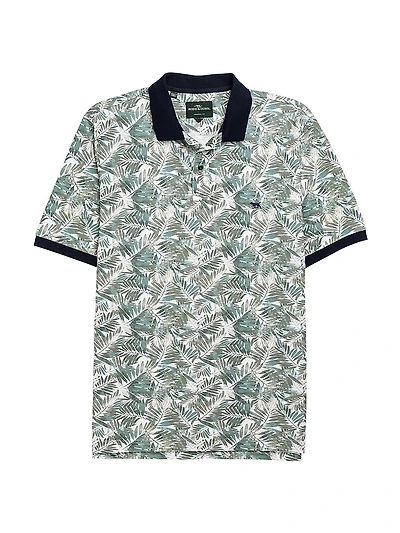 Arundel Palm Leaf Cotton Polo Shirt