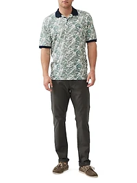 Arundel Palm Leaf Cotton Polo Shirt