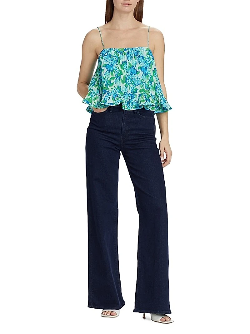 Kersten Floral Pleated Tank Top