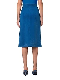 Washed Stretch Corduroy Knee-Length Skirt