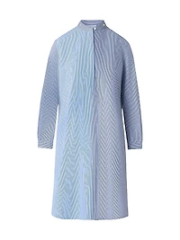 Micro-Striped Cotton Poplin Shirtdress