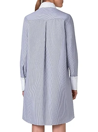 Micro-Striped Cotton Poplin Shirtdress