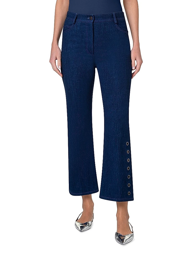 Cali High-Rise Stretch Flared Jeans