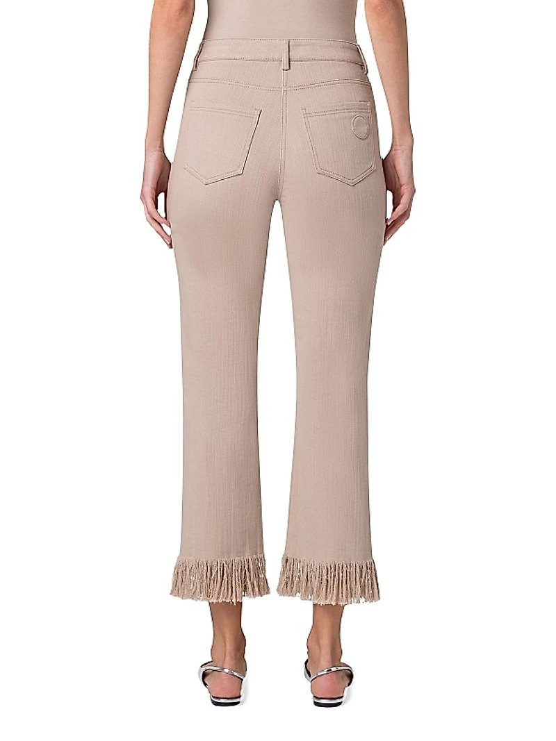 Marli Fringe Tapered Ankle Jeans