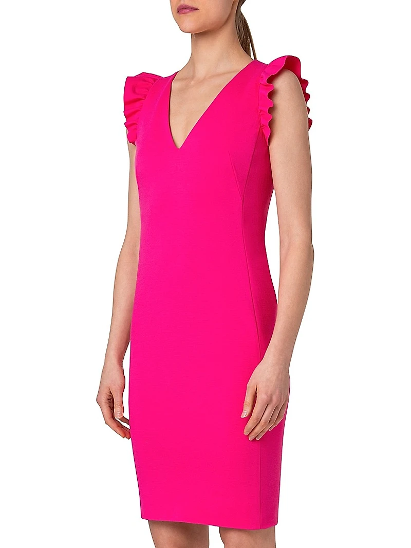 Signature Jersey V-Neck Midi-Dress