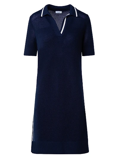 Wool-Blend Polo Dress