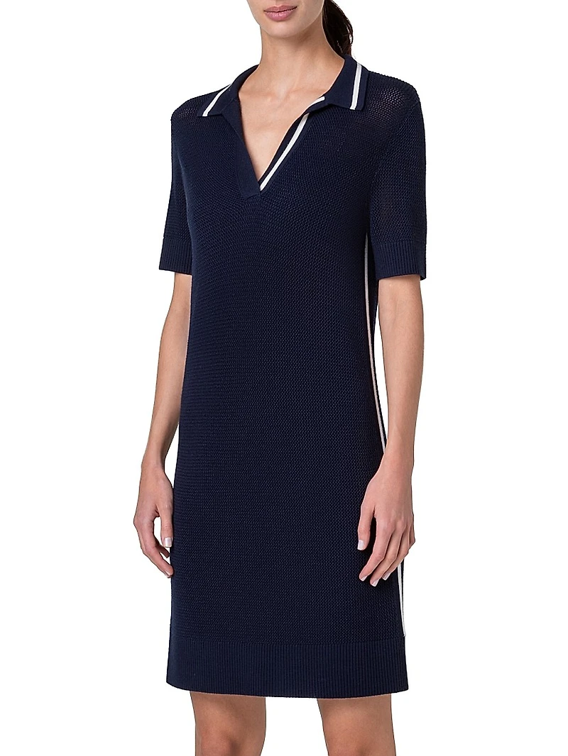 Wool-Blend Polo Dress
