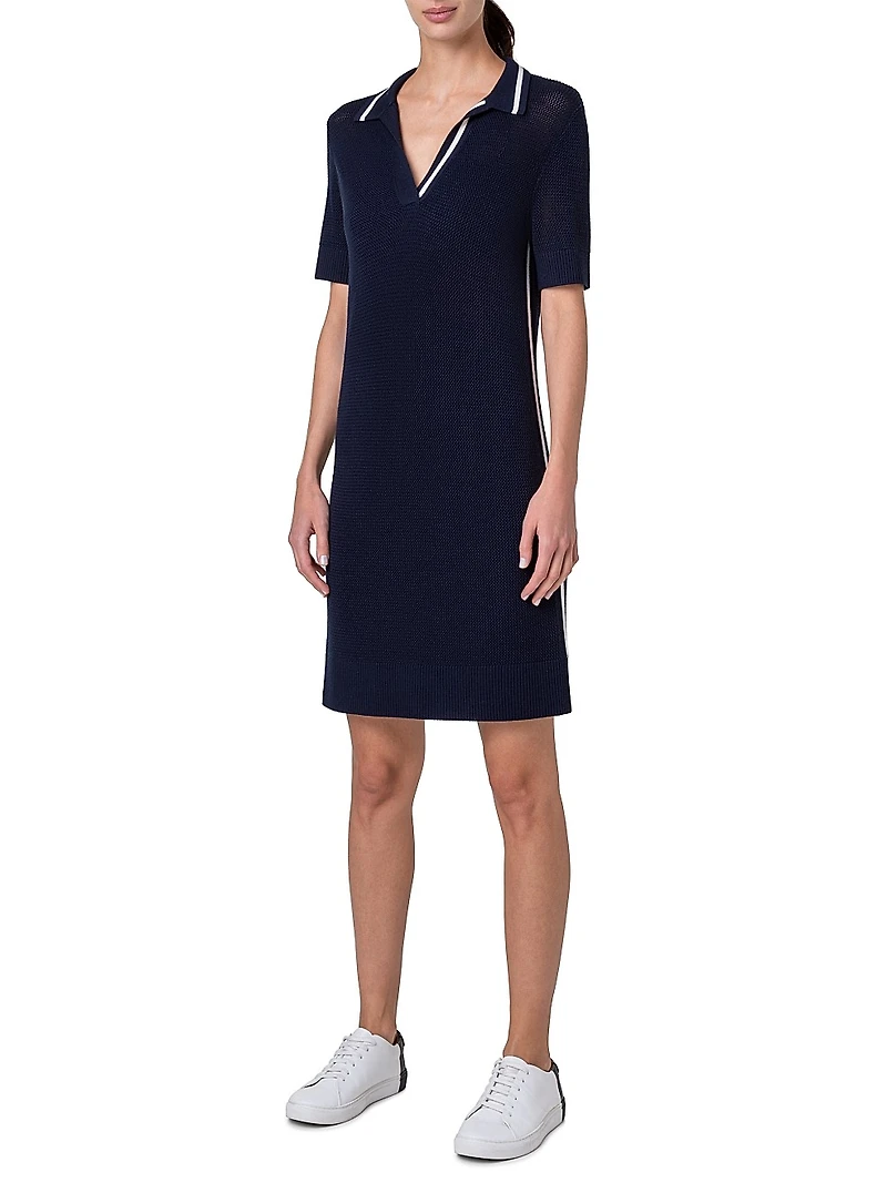 Wool-Blend Polo Dress