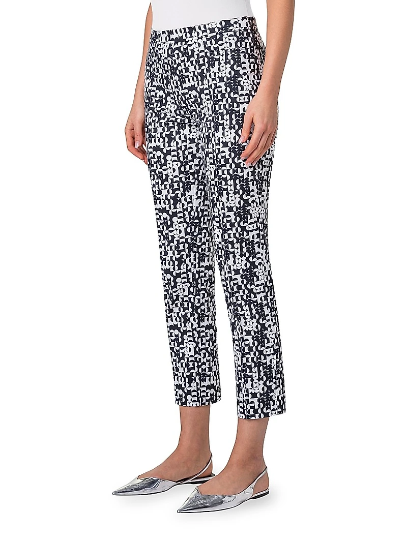 Franca Geometric Slim Crop Pants