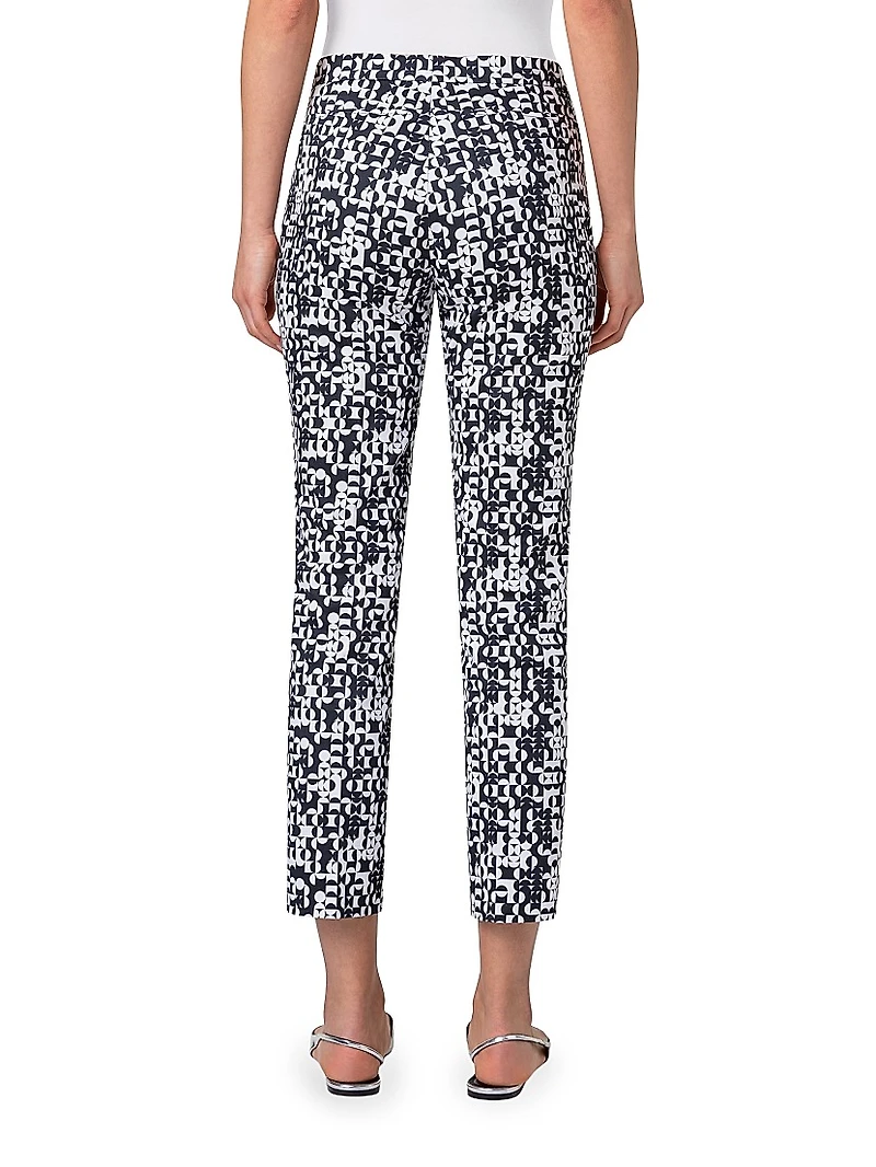 Franca Geometric Slim Crop Pants