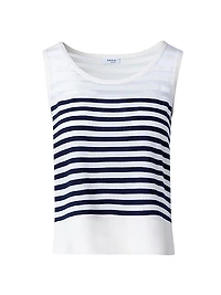 Striped Wool-Blend Knit Tank