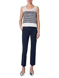 Striped Wool-Blend Knit Tank