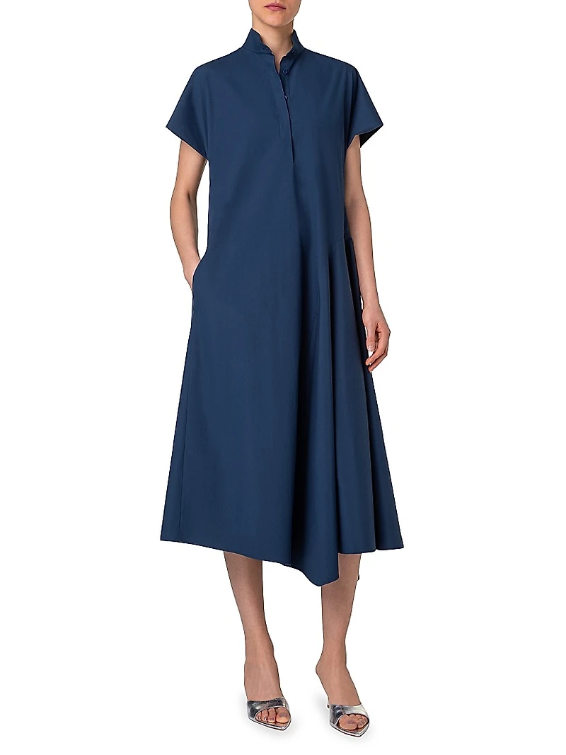 Cotton A-Line Shirtdress