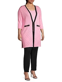 Pointelle-Knit Cardigan