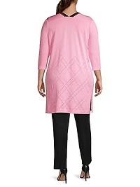 Pointelle-Knit Cardigan