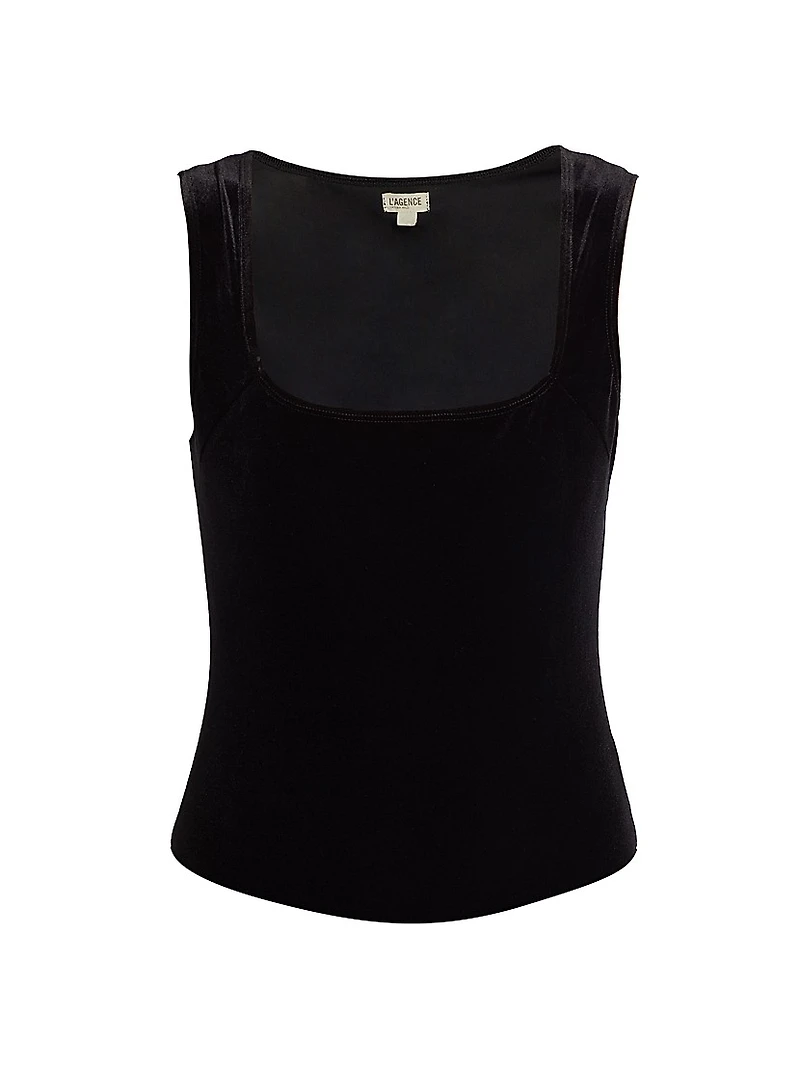 Velvet Squareneck Bodysuit