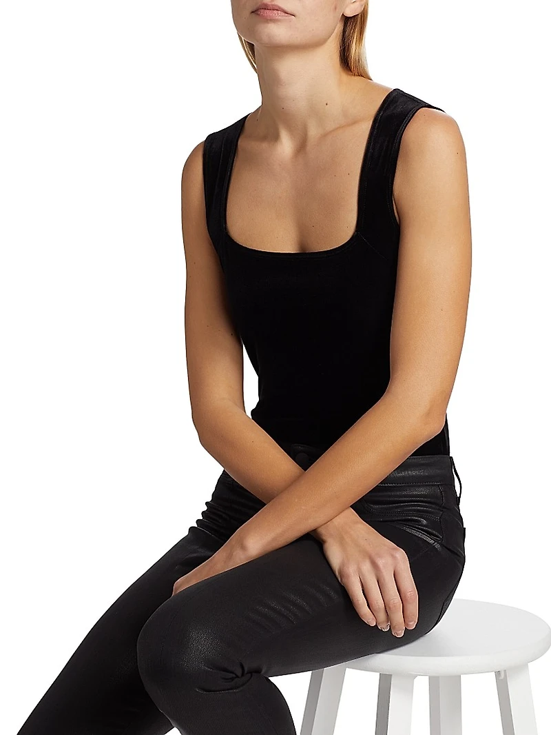 Velvet Squareneck Bodysuit