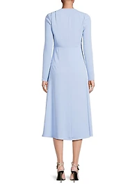 Ladylike Button Midi-Dress