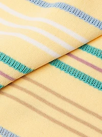 Striped Pointelle-Knit Midi-Dress