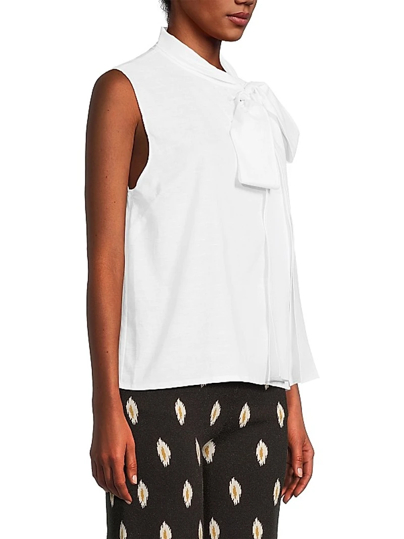 Bow Linen Blouse