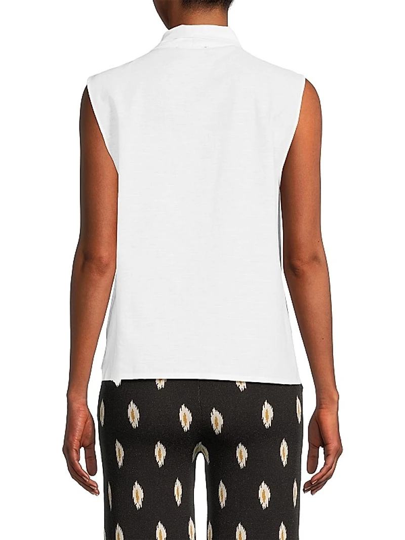 Bow Linen Blouse