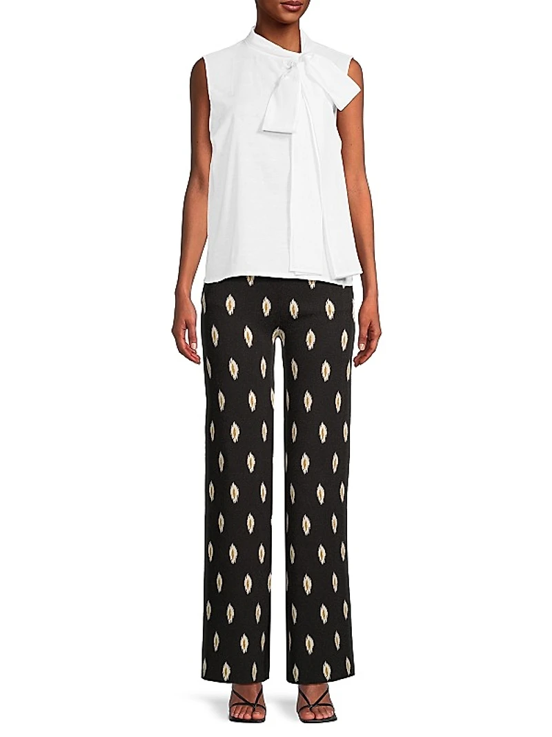 Bow Linen Blouse