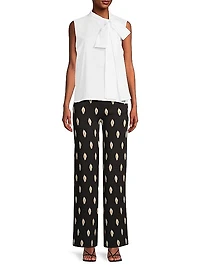 Bow Linen Blouse