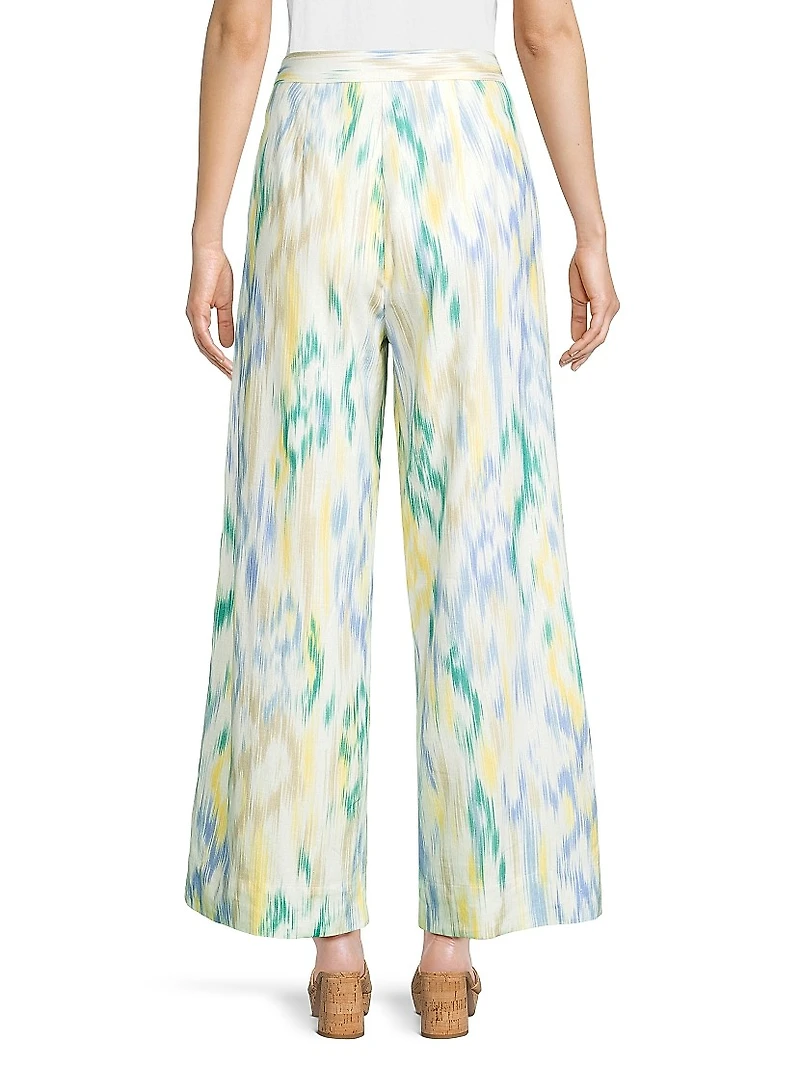 Ikat-Inspired Crop Trousers