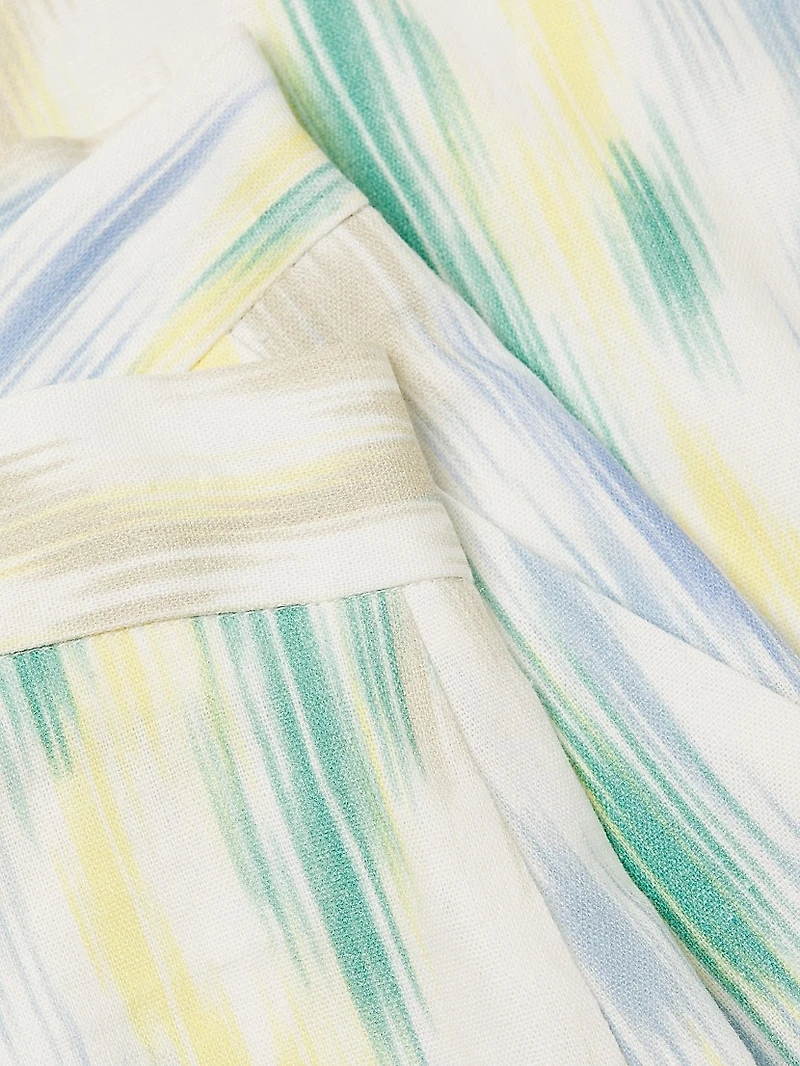 Ikat-Inspired Crop Trousers