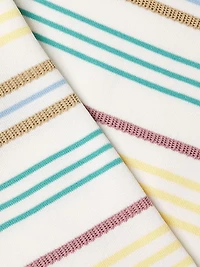 Striped Pointelle-Knit Pants