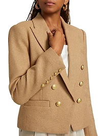 Brooke Cotton-Blend Crop Blazer