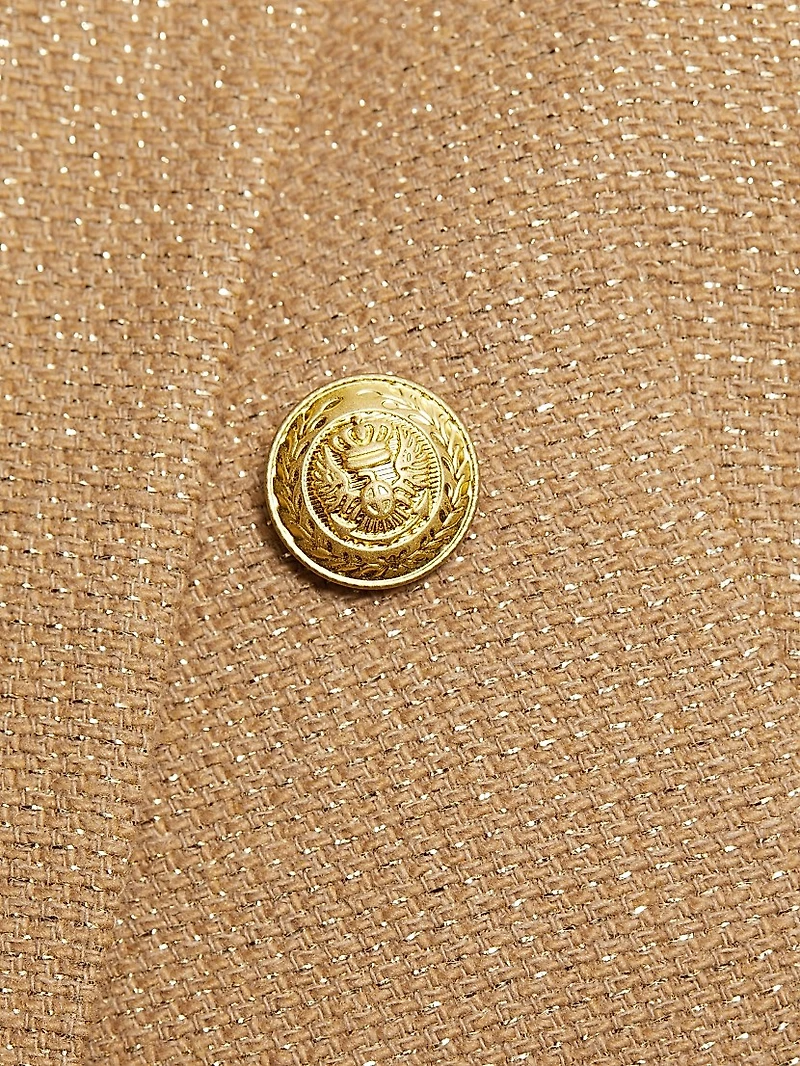 Brooke Cotton-Blend Crop Blazer