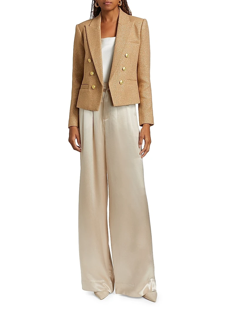 Brooke Cotton-Blend Crop Blazer