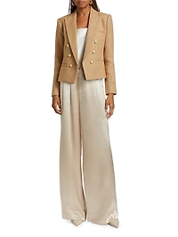 Brooke Cotton-Blend Crop Blazer