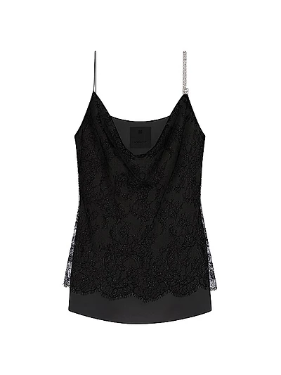 Top In Lace With Chain Detail
