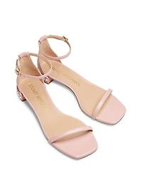 Nudistcurve Pearl-Embellished Leather Sandals