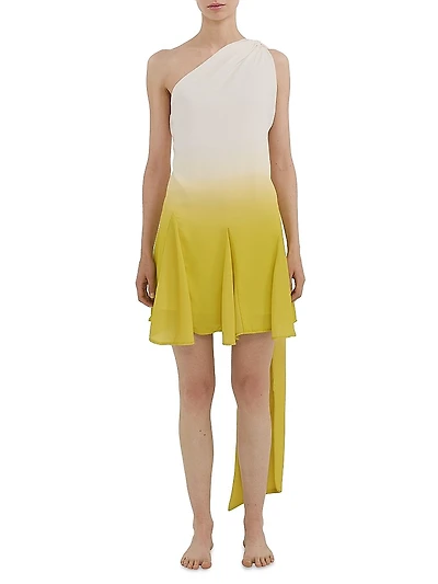 Sarakiniko Ari Ruched One-Shoulder Minidress