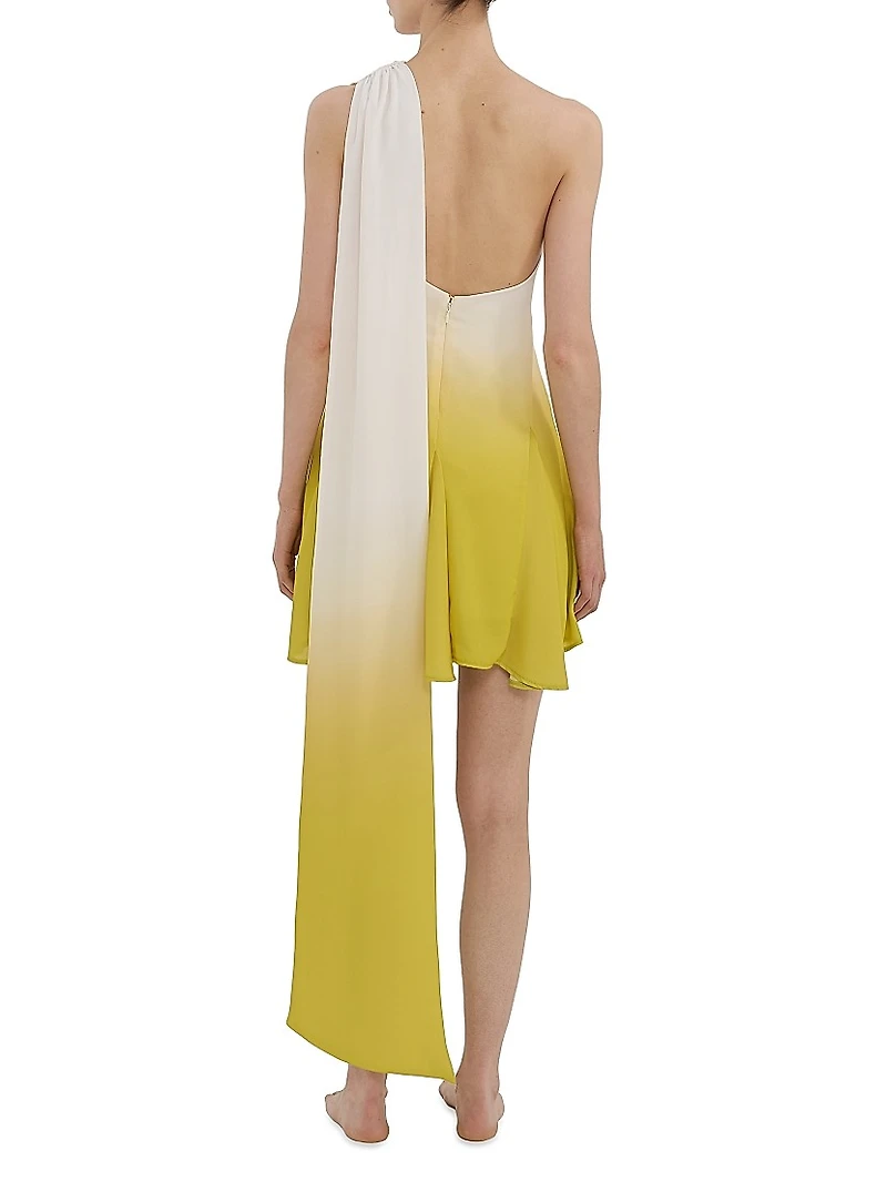 Sarakiniko Ari Ruched One-Shoulder Minidress